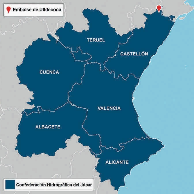 Localización del embalse