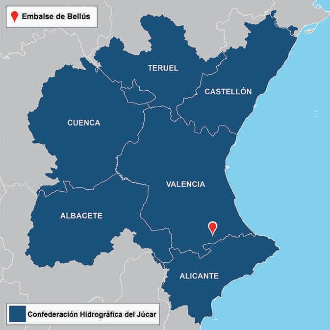 Localización del embalse